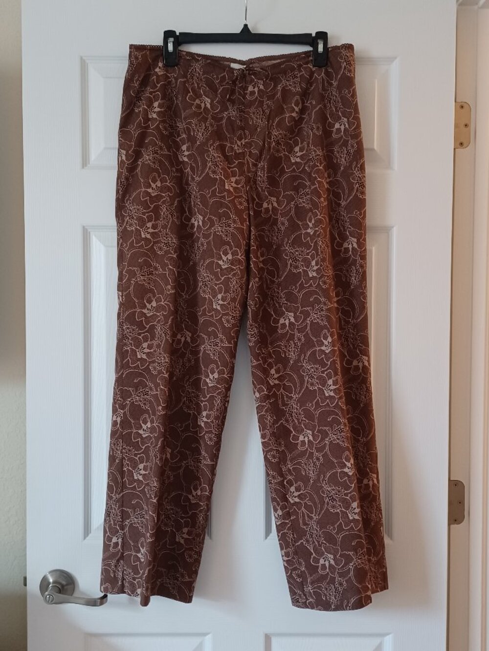 LIKE NEW! Garnet Hill 100% Silk High-Rise Wide Leg Pants Size 10